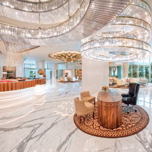 White statuario marble for hotel