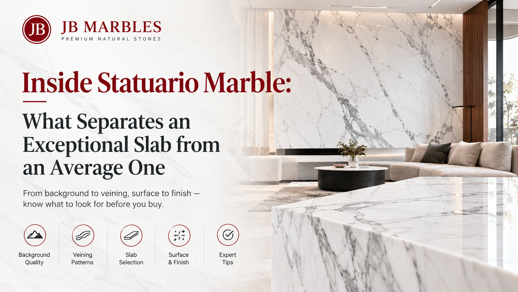 Statuario marble blog cover image 1