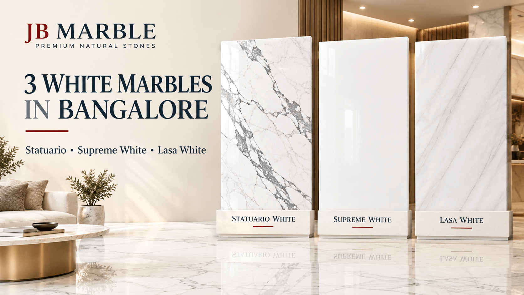 Three White Marbles in Bangalore