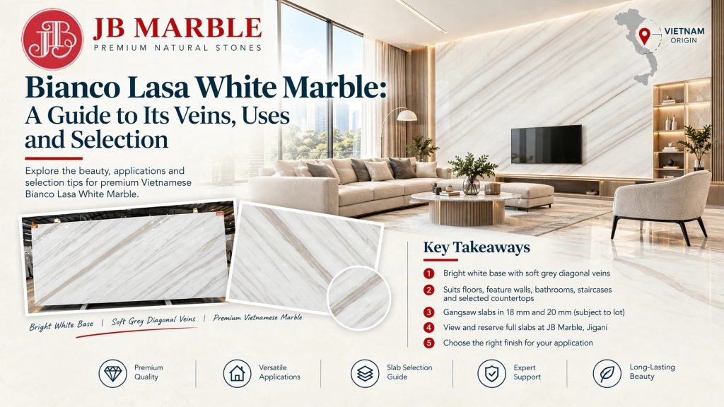 Bianco Lasa White Marble: A Guide to Its Veins, Uses and Selection