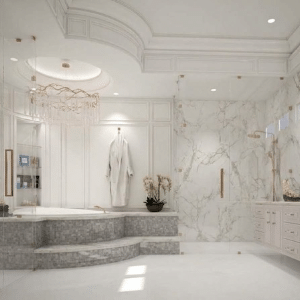 bathroom flooring with supreme white marble