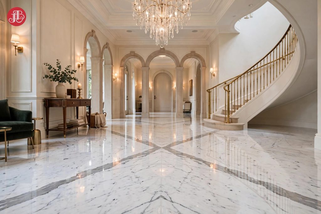 statuario-marble-bookmatch-flooring-kishangarh